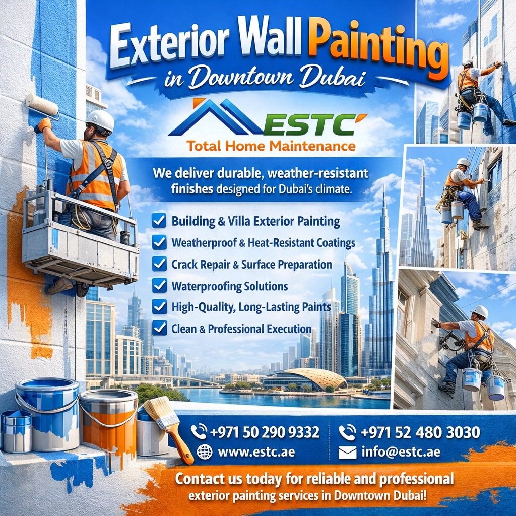 Exterior Wall Painting in Downtown Dubai